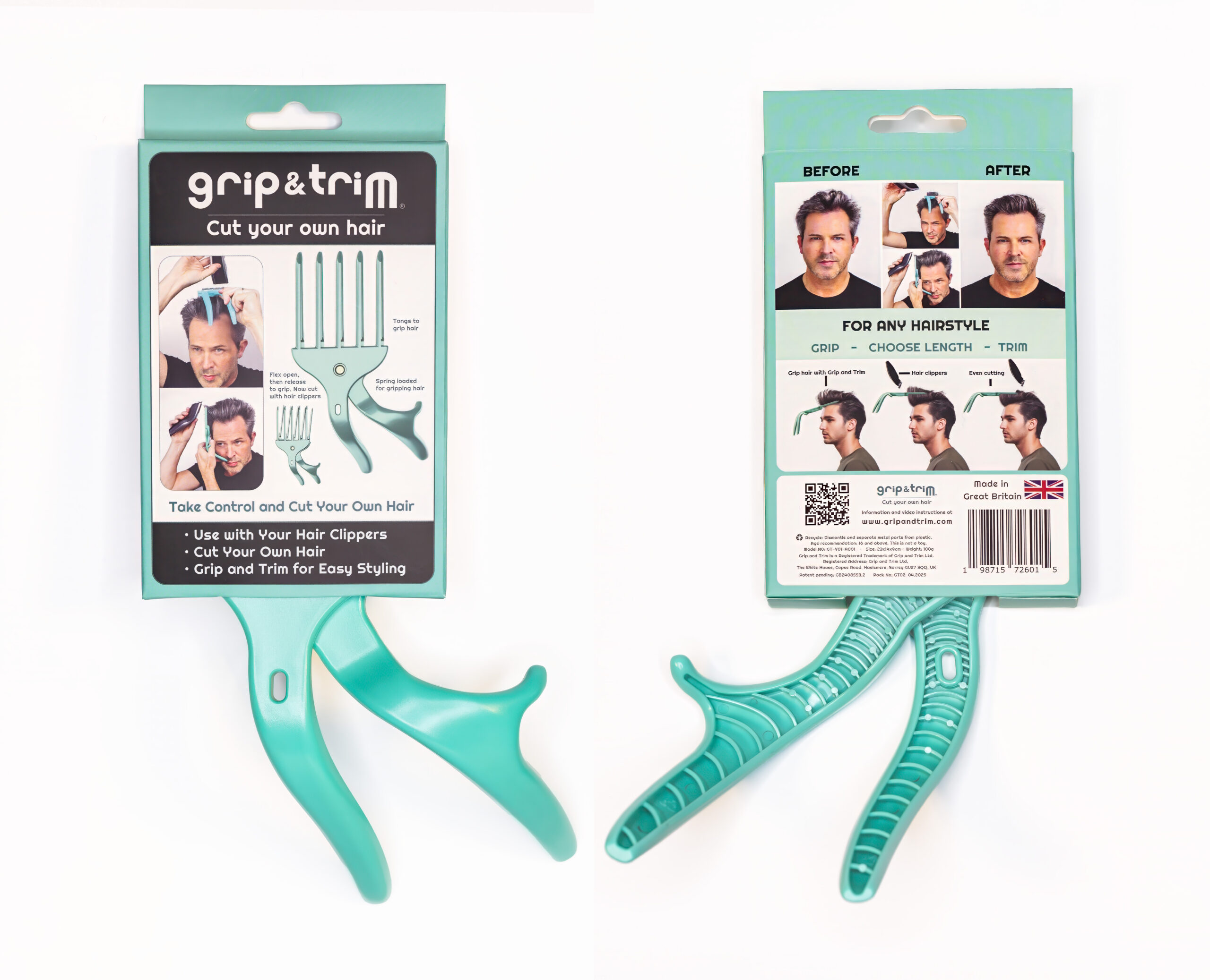 Grip and Trim - Cut your own and other's hair at home. DIY Hair Cutting Tool that saves you time and money. - Image 9