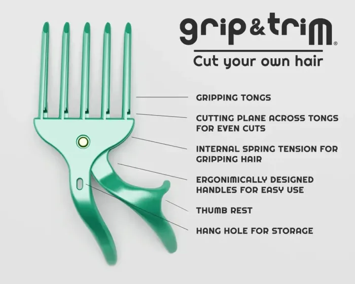 Grip and Trim - Cut your own hair. DIY Hair Cutting Tool that saves you time and money. - Image 2