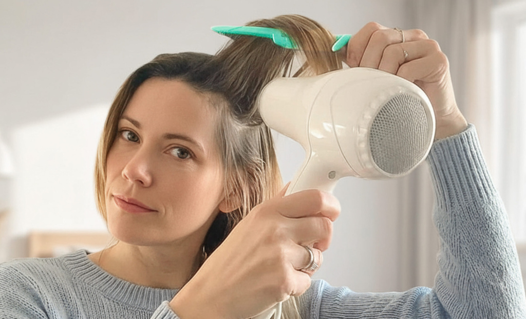 Styling-Lisa-Lookalike-A01 volumize hair when blow drying with Grip and Trim