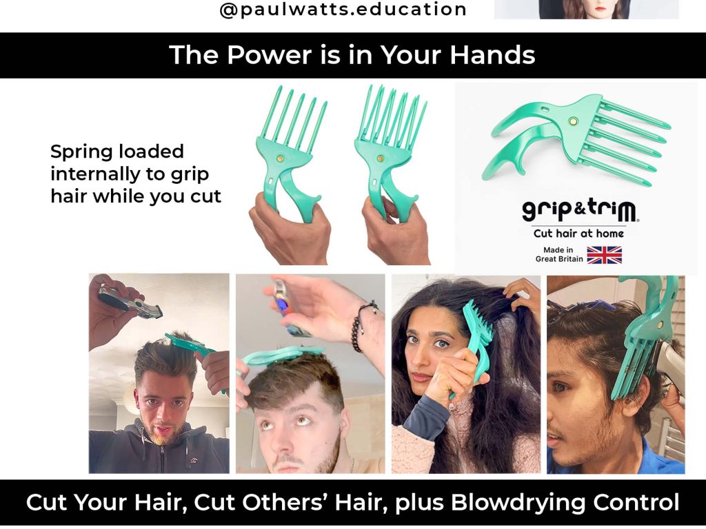 Grip and Trim haircut guide for cutting your own and other's hair at home with your hair clippers
